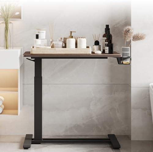 SANODESK 32'' Mobile Standing Desk with Hidden Wheels,Pneumatic Laptop Desk - Image 2