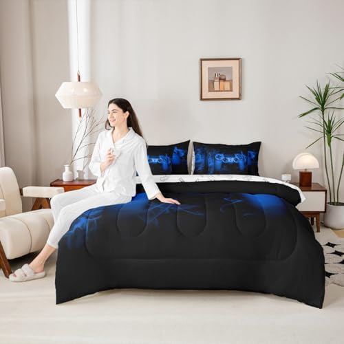 Feelyou Gamer Comforter Set with Sheets Gaming 7 Piece Bedding Set King Size for Kids Teens Bed in a Bag - Image 6