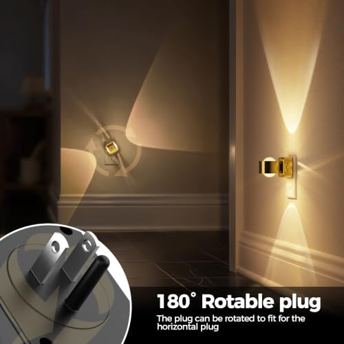 Briignite Night Light Projector, Gold Night Lights Plug into Wall Rotating - Image 4