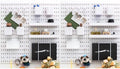 Wall-Mounted Pegboard Kit, 50.4" x 25.2" Organizer Panel – Large, Cost-Effective & Nail-Free Installation White by RIVTUNTOOLS