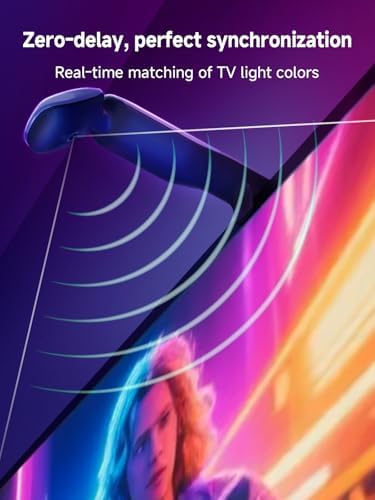 GIPOYENT LED TV Backlights with Camera, 13.7FT TV Lights that Change with for 45-65 in TV, Music Sync LED Strip Light with Smart App Control - RGB Color Changing Light Strip for Bedroom - Image 3