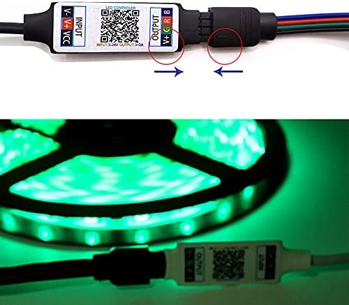 Mini RGB Bluetooth Controller DC 5V 12V 24V Music BT Smart APP Controller Light Strip Control for RGB LED Strip (Mini DC Bluetooth Black) - Image 3