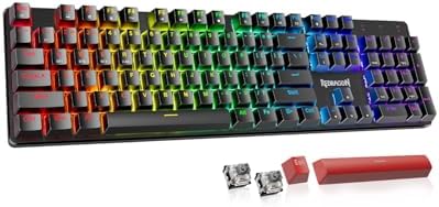 Redragon K671KS Wireless Mechanical Gaming Keyboard, Tri Mode BT/2.4G/USB-C Hot Swappable Custom Keyboard, RGB Backlit Computer Gaming Keyboards, PBT Keycaps, Programmable for PC/Tablet/MAC by REDRAGON