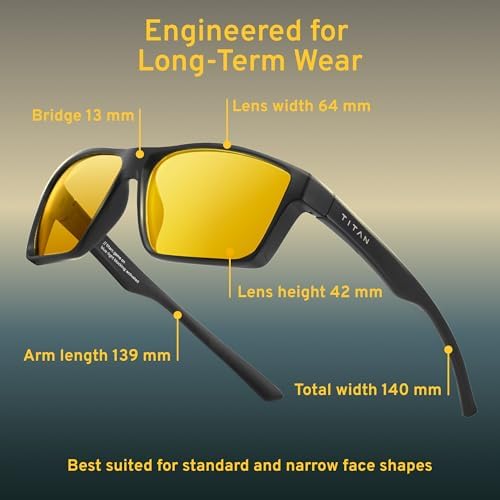 Titan Gaming Glasses, Blue Light Blocking, Night Driving Glasses for Men, Computer Protection, Gift for Gamers - Image 5