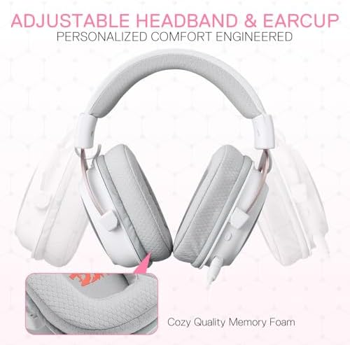 Redragon H510 PRO 3-Mode RGB Gaming Headset - 7.1 Surround Sound - 53MM Audio Drivers in Memory Foam Ear Pads w/Durable Fabric Cover- Multi Platforms Headphone - USB Powered for PC/PS4/NS - Image 5