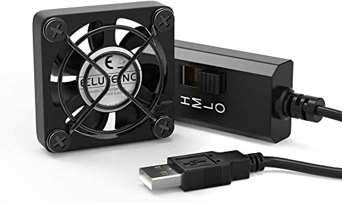 ELUTENG 40mm USB Fan with 3 Speed Control USB Ventilator 5V Max 5300RPM High Flow VR Cooling Fan Compatible for Receiver DVR Playstation Xbox Computer Cabinet Cooling by ELUTENG