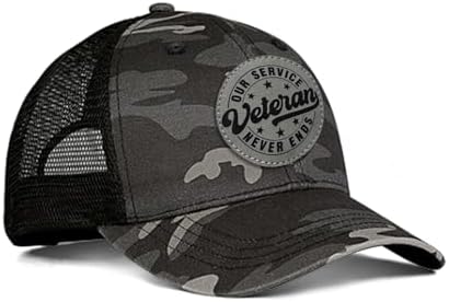 Hat for Men Women, Baseball Cap Gifts for Men Women, Adjustable Cotton Leather Patch Trucker Baseball Cap - Image 3