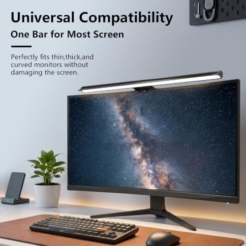 Monitor Light Bar for Computer Screen, 17.7 Inch Computer Monitor Lamp with 3 Color Modes, Touch Control Screen Light Bar, Eye Caring LED Desk Light for Monitor and Laptop - Image 2