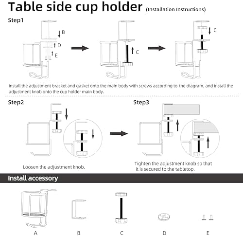 CABTE 2 in 1 Desk Cup Holder with Headphone Hanger Holder - Image 6