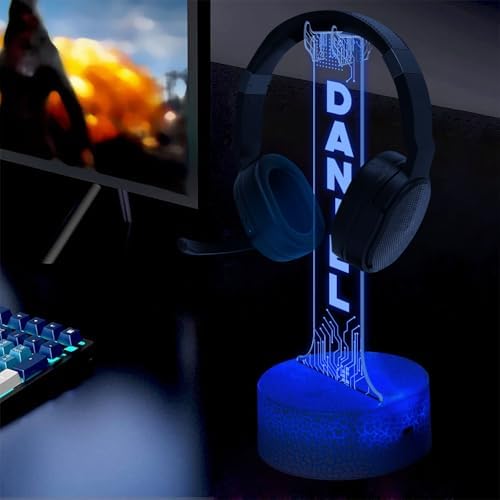Personalized DJ Headphone Holder with RGB LED Lights, Custom Name Headset Holder for Gamers, Boyfriend or Him, 3D Light-Up Display, Cool Christmas or Birthday Gift for Music Lovers - Image 5