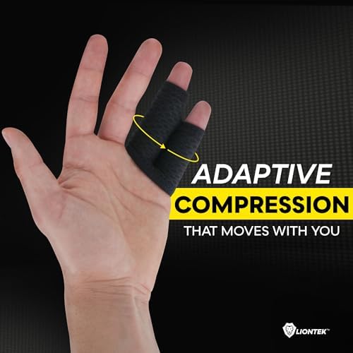 LIONTEK Pinky-Ring Flow Finger Sleeve V3 Pair — Joint Support & Compression for Activity, BJJ, Fitness, Volleyball, Basketball, and More (Large) - Image 4