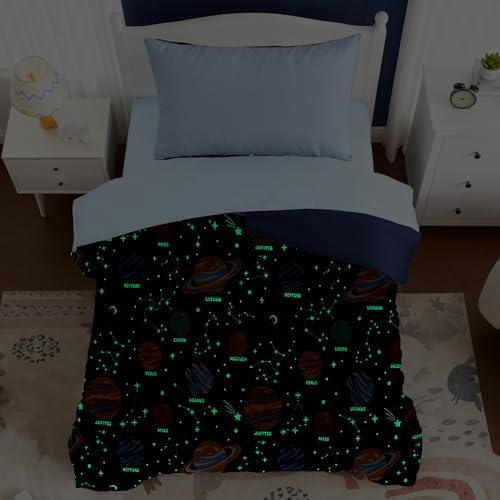 Toddler Comforter Set - 4 Pieces Space Toddler Bedding Set for Boys - Image 3