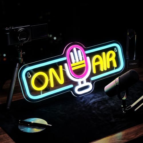 Live On Air Neon Sign – LED ON AIR Light for Podcast Studio, Recording Studio & Gaming Setup, USB Powered Neon Wall Sign for Streamers, Gamers & Content Creators - Image 2
