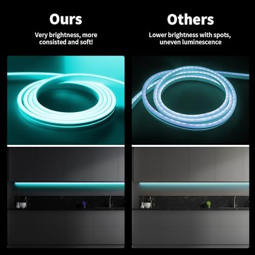 iNextStation 16.4FT 12V LED Strip Lights Ice Blue Neon Rope Light (No Plug) - Image 5