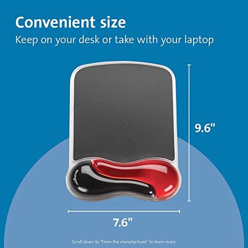 Kensington Duo Gel Mouse Pad with Wrist Rest - Red (K62402AM) - Image 3