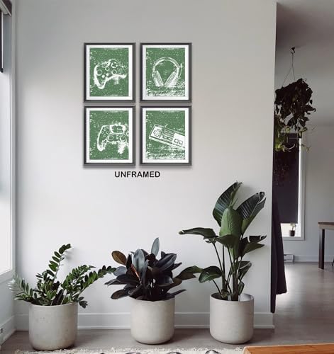 Retro Video Game Gaming Poster Prints for Home Boys Room Playroom Decor,Black And White Video Game Decorations Prints Wall Art Unframed 4pcs 8x10inches,Gift for Gamer Boys Gaming Love (8×10 inc) - Image 3