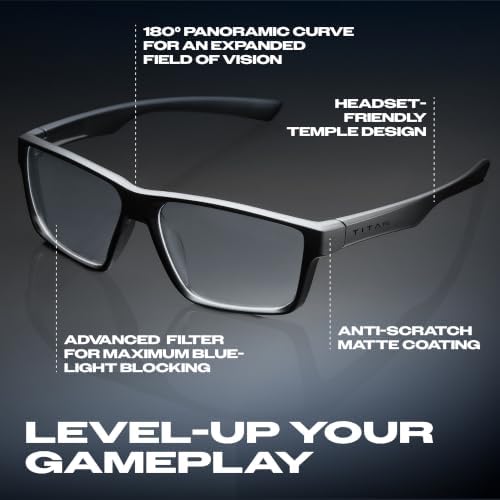 Titan Gaming Glasses, Blue Light Blocking, Night Driving Glasses for Men, Computer Protection, Gift for Gamers - Image 2