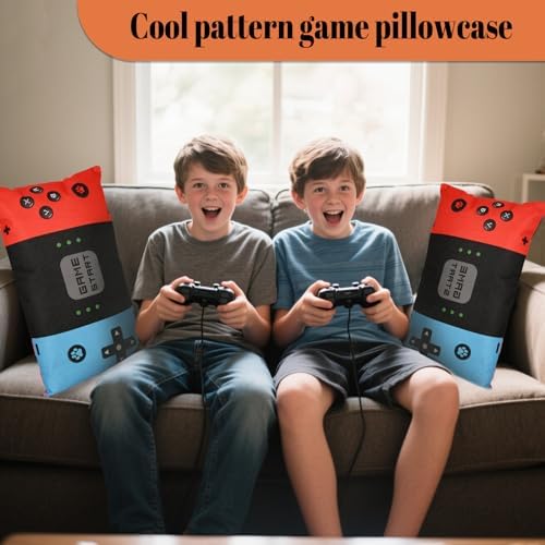 Gamer Gifts for Teen Boys, Gaming Boy Room Decor, Gaming Accessories for Teen Boy, Gamer Pillow Case Imitation Linen Material，12 x 20 inches 1-Pack (No Inserts) - Image 7