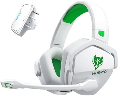 NUBWO Wireless Gaming Headset for Xbox Series X/S & Xbox One, 100Hr Battery Life, 3-in-1 Ultra-Low Latency 2.4GHz Dongle/Bluetooth 5.3/3.5mm Wired Gaming Headphones for PS5, PC by NUBWO
