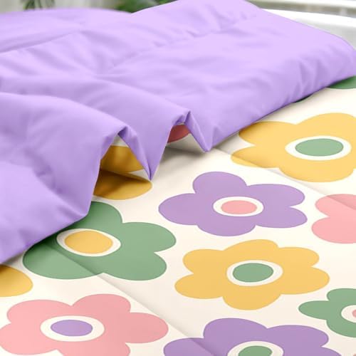 Pamnest Twin Comforter Set with Sheets, 5 Pieces Vintage Flower Bedding - Image 5