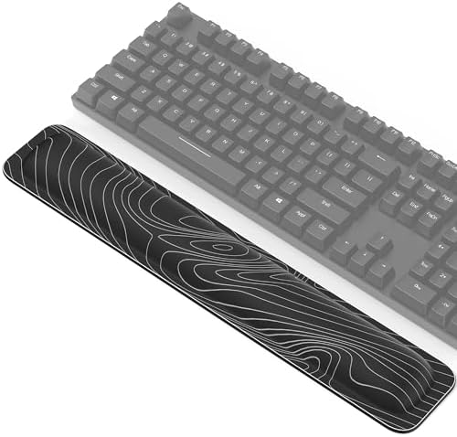 TECKNET Wrist Rest for Computer Keyboard Ergonomic, 1 in Thick, 17x3.3 in | Thicken Memory Foam, Typing Pain Relief, Wrist Support Pad for Keyboard, Comfort for Home/Office/Work, Anti-Slip Rubber Base by Tecknet