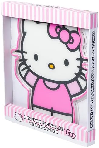 Silver Buffalo Sanrio Hello Kitty LED Neon Light, Wall Art - Image 6
