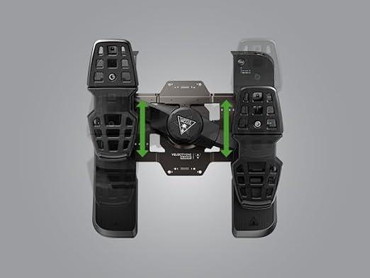 Turtle Beach VelocityOne Universal Rudder Pedals for Windows 10 & 11 PCs, Xbox Series X, Xbox Series S, and Xbox One Featuring Smooth Rudder Axis, Adjustable Brakes and Pedal Width – Black - Image 8