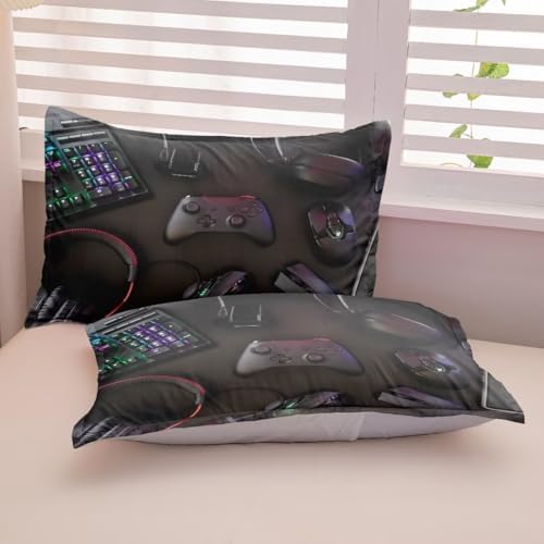 Gaming Comforter for Boys Teens,Game Bedding Sets Full,Kids Gamer Comforter Set,Video Game Bedroom Bed Set Controller Duvet All Season 3 Piece - Image 5
