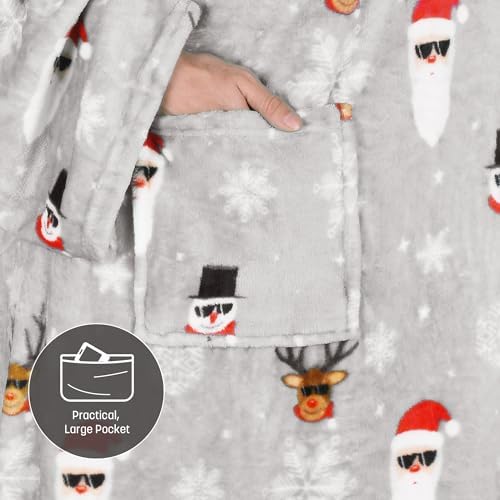 Catalonia Wearable Blanket with Sleeves for Women & Men, Fleece Wrap Throw - Image 4