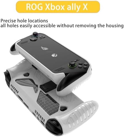 Case for ASUS ROG Xbox Ally X(2025),NOUKAJU Game Console Case,Anti-Drop, Anti-Scratch,Shockproof,Silicone Protective Cover for ASUS ROG Xbox Ally Handheld Video Game Console(White) - Image 3