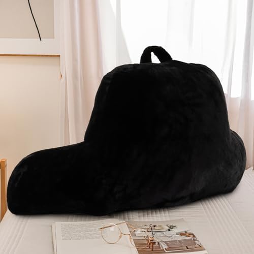 A Nice Night Black Reading Pillow, 17" Bed Wedge Pillows with Arms - Image 6