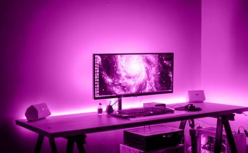 Purple LED Neon Strip Lights 16.4FT/5M Flexible 12V DC Rope Light - Image 4
