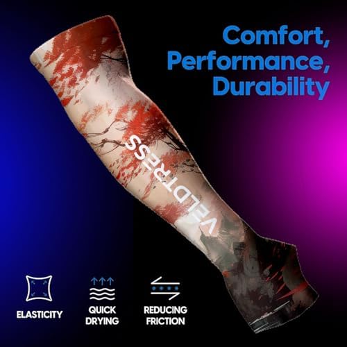 Gaming Arm Sleeve for PC Gamers - Breathable Wrist & Forearm Support, Ideal for FPS Aiming, Koi & Sakura Designs - Image 2