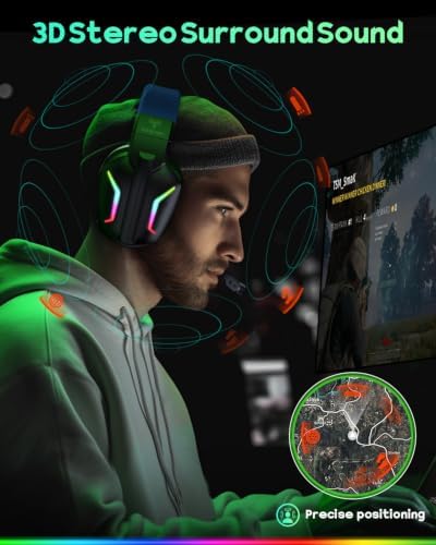 WESEARY Wireless Gaming Headset for PS5, PC, Switch & Mac| 2.4GHz -1200mAH - Image 3