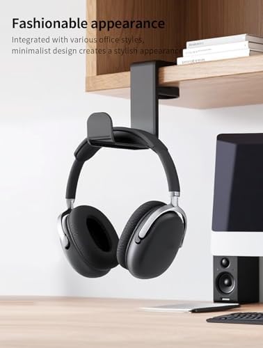 Headphone Hook，Headphone Stand，PC Gaming Headset Holder for Desk，Desk Headphone Hanger，Desk Hook with 360-Degree Adjustable Rotation - Image 2