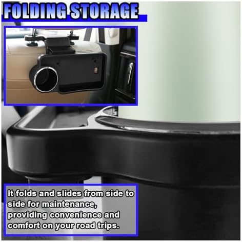 Car Cup Holder Tray, Foldable Backseat Organizer Food Trays - Image 5