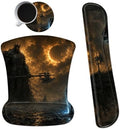3-in-1 Ergonomic Memory Foam Keyboard Wrist Rest Pad Set, Dark Warriors by Dikoer