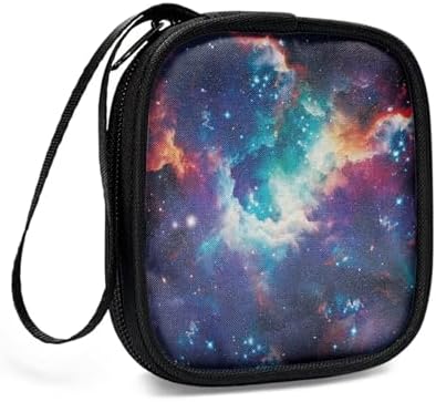 Earbuds Case Starry Sky Portable Earbuds Carrying Case, Portable Earphone Case Phone Accessories Organizer with Handle for Earphone, in-Ear Headphones - Image 3