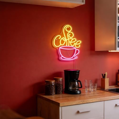 Coffee Bar Neon Sign, Dimmable LED Coffee Wall Light for Coffee Station - Image 2