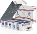 Kabinka Baseball Card Storage Box with Window Display, 5-Row Sport Card Storage Box, 3900+ Card Deck Box for Baseball Sports Card TCG, 5 Top Loaders, 5 Stoppers, 48 Dividers, 1 Dice Tray(Baseball 1) by Kabinka