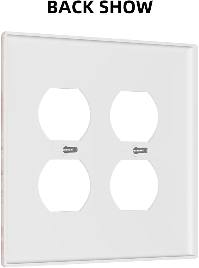 Decorative Switch Plate Covers Fantastical Pink Horse and Flowers 2-Gang Duplex Light Switch Covers Gfci Wall Plate Electrical Receptacle Switchplate Plug Faceplate for Bedroom Decor - Image 4