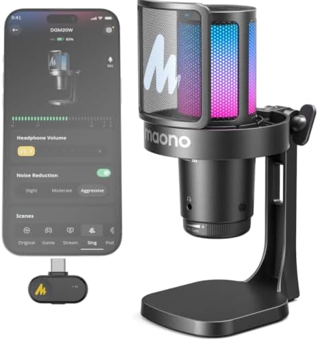 MAONO DGM20W Wireless Gaming Microphone for PC & Smartphones by MAONO
