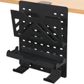 MAXECHO Desk Side Storage Holder, Metal Pegboard, Above or Under Desk Laptop Mount, Table Side Hanging File Organizer, Clamp On Cable Management Tray, Peg Board for Gaming, Office by MAXECHO