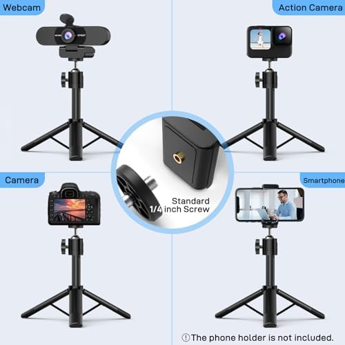 EMEET C960 Webcam with Tripod, 1080P Webcam with Mic, Adjustable Height - Image 3