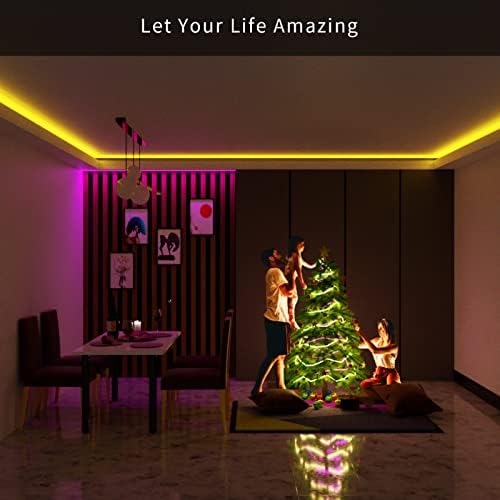 RGB LED Strip Lights for Bedroom, 8ft Color Changing LED Light Strip with Remote Control and PU Coating for Home Decor, Kitchen, Dorm Room, Party, Festival, ETL Listed - Image 7