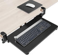 Ergonomic Mouse & Keyboard Tray Under Desk, 20x11.8 in Board, Black by Zontera