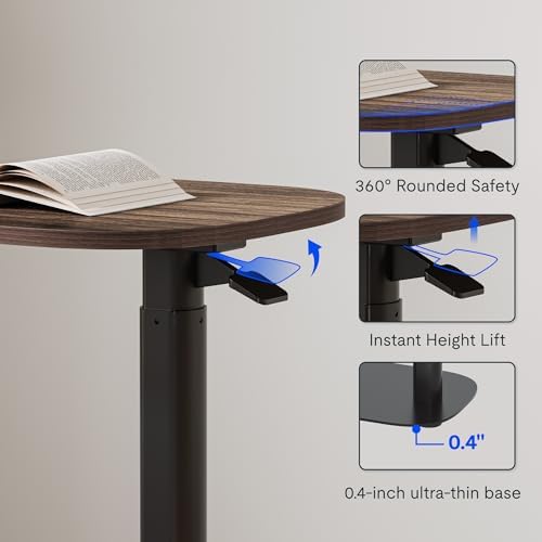 FLEXISPOT 24''Adjustable C Table Gas Spring Mobile Side End Table - Image 4