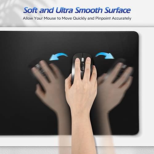 Gimars 4 in 1 Mouse Pad and Keyboard Wrist Rest Set, Large Mouse Pad with Memory Foam Wrist Support Pad for Desk with Coaster, Easy Typing Pain Relief, Gaming Office Home, 31.5x12 inch, Black - Image 5