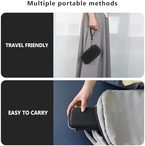 Supmay Hard Carrying Case Compatible with Nintendo DS Lite NDSL, Gameboy Advance Games Storage Holder Travel Bag with Mesh Pocket for USB Charging Cable, Stylus, Earphones, Game Cartridge, Black - Image 6