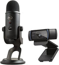 Logitech C920x HD Pro Webcam, Full HD 1080p/30fps - Black w/Blue Yeti USB Microphone - Blackout by Unknown